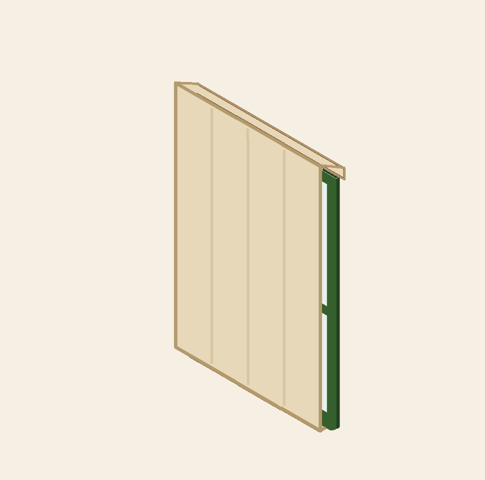 Sash window closed with the linen shade covering it, held by a dowel on the inside at the top and the bottom.